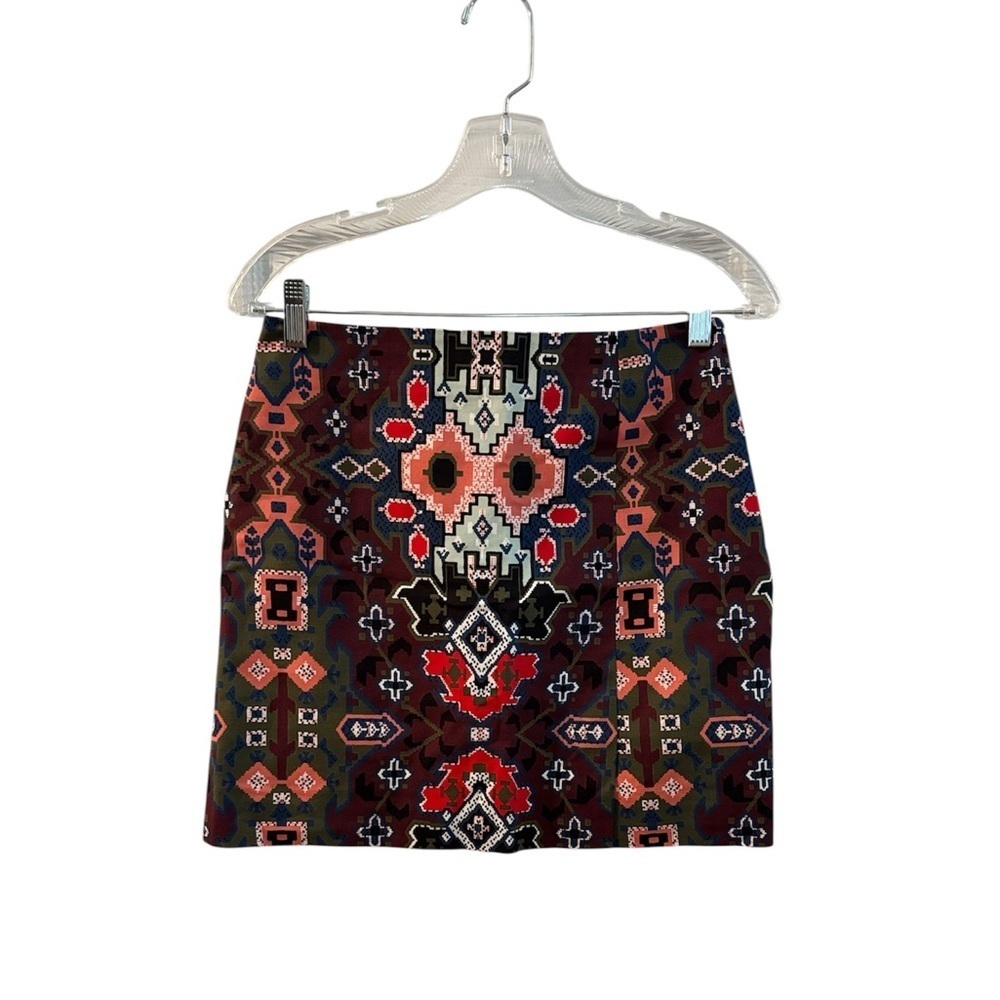 Kate Spade Saturday Vented Mini Skirt New Size 4 Western Aztec Cotton